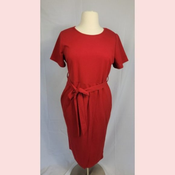 Red Midi Dress - Picture 1 of 3